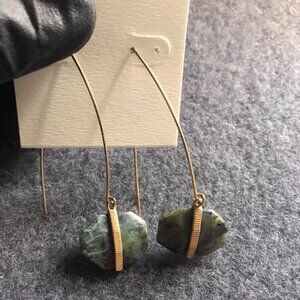 Ralph Lauren Women’s Earrings – Natural Stone with Gold Tone Wire